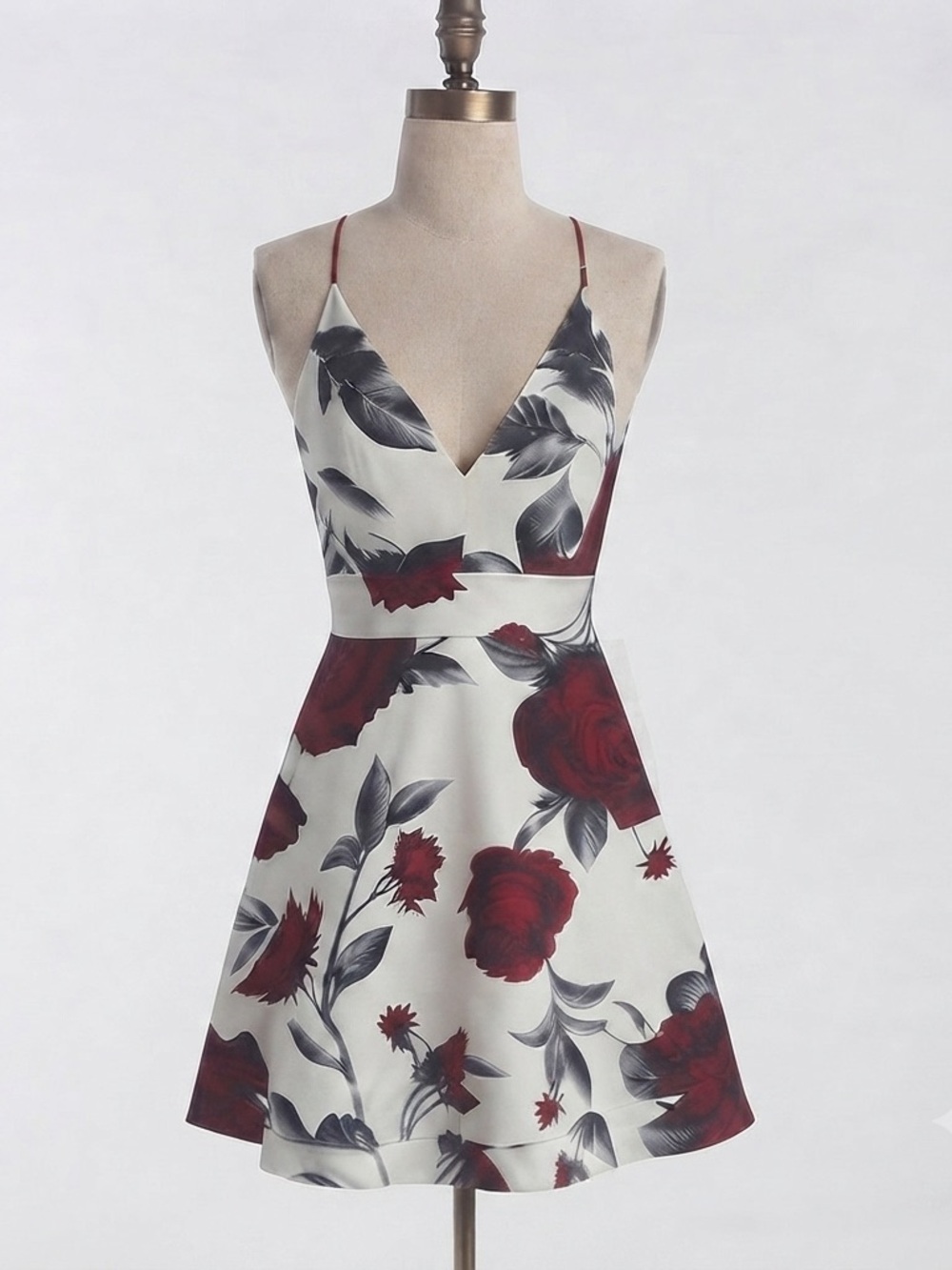 NWT Iris Rose Floral High-Low Mini Dress